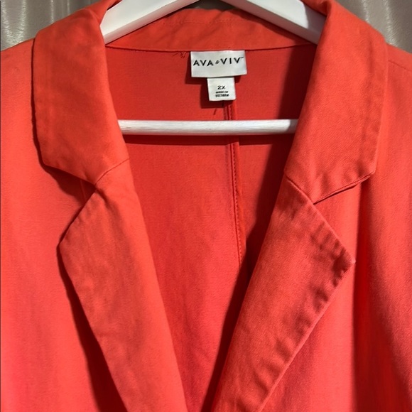 Ava & Viv Bold Orange Blazer - Picture 5 of 7